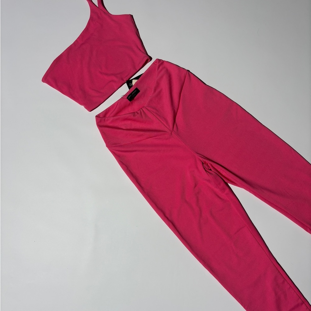 Naked Wardrobe Vibrant Pink Two Piece Set